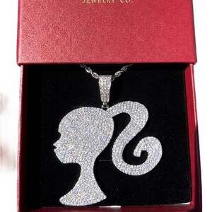 Silver Barbie Necklace With 18 Inch 787 E